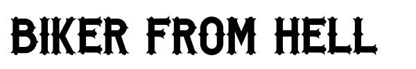 Biker From Hell font preview